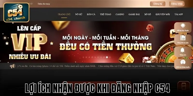 Những quyền lợi nhận được khi đăng nhập C54